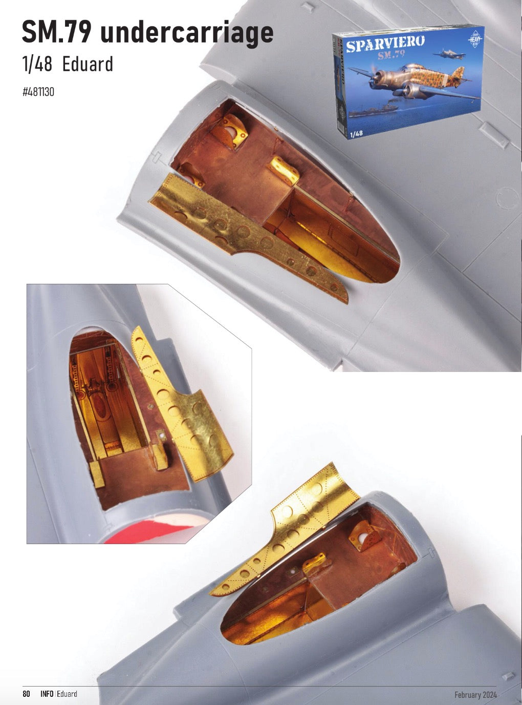 Savoia-Marchetti SM.79 undercarriage 1/48 (designed to be used with Eduard kits)