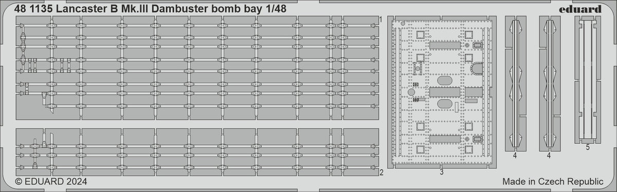 Avro Lancaster B Mk.III Dambuster bomb bay 1/48 (designed to be used with Hong Kong Models kits)