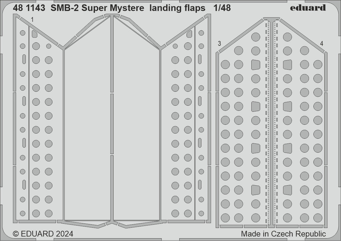 Dassault SMB-2 Super Mystere landing flaps 1/48 (designed to be used with Special Hobby kits)