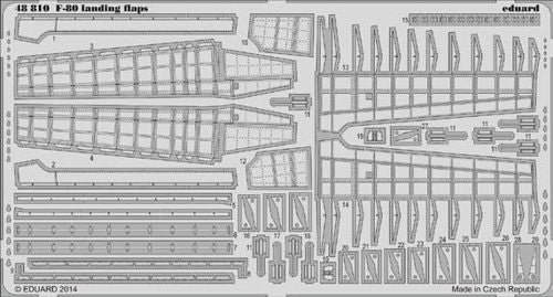 Lockheed F-80A Shooting Star landing flaps (designed to be used with Hobby Boss kits) [RF-80A F-80C]