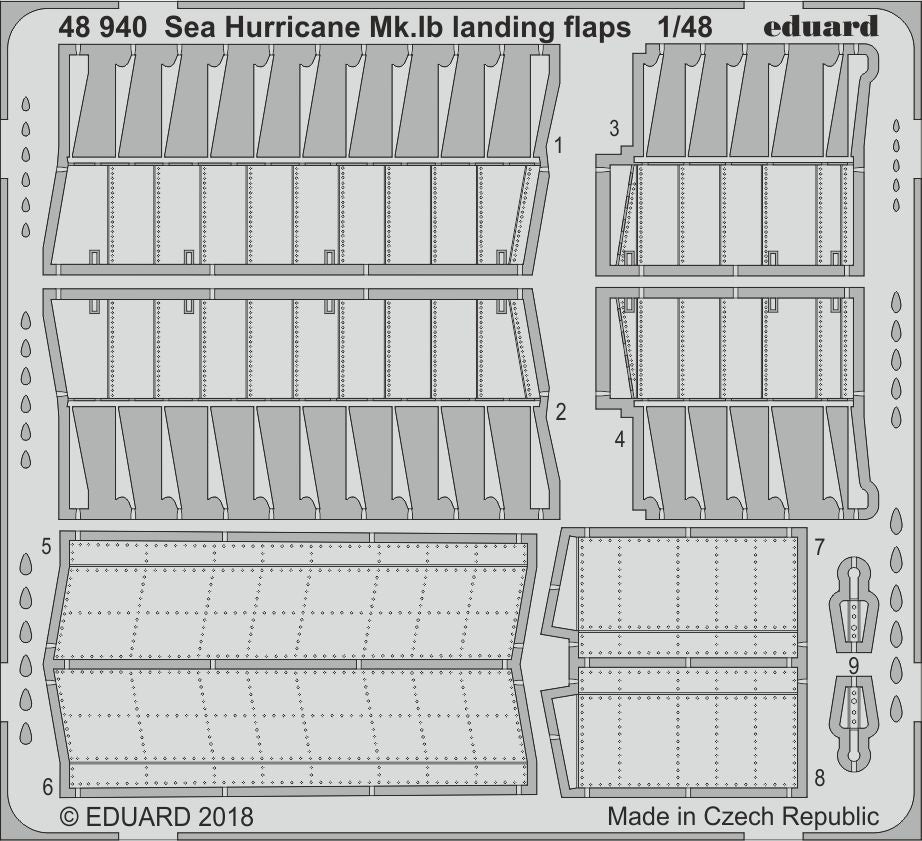 Hawker Sea Hurricane Mk.IB landing flaps (designed to be used with Airfix kits)(Eduard sold out May 2023 part 2)