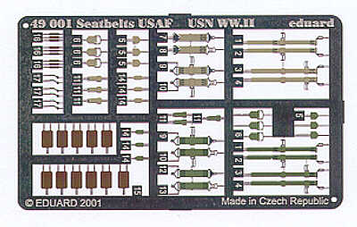 USAF and USN WWII seatbelts PRE-PAINTED IN COLOUR!