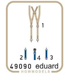 Dassault_Mirage IIIC seatbelts SUPERFABRIC (designed to be used with Eduard kits) (EDUARD SOLD OUT JULY 2025)