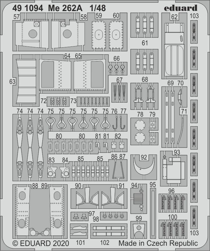 Messerschmitt Me-262A (designed to be used with Hobby Boss kits) [Me-262A-1a Me-262A-1a/U1 Me-262A-2a/U2 Me-262A-1a/U3 Me-262A-1a/U4 Me-262A-1a/U5 Me-262A-1b]