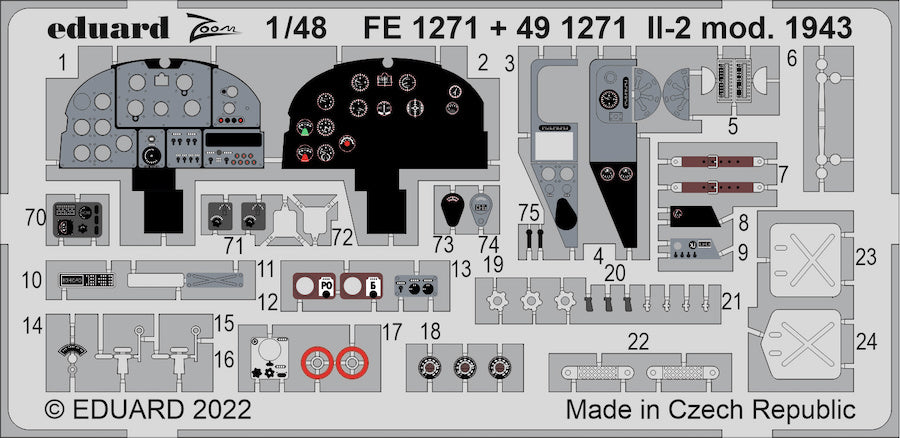 Ilyushin Il-2 mod. 1943 (designed to be used with Zvezda kits) (EDUARD SOLD OUT NOVEMBER 2025)