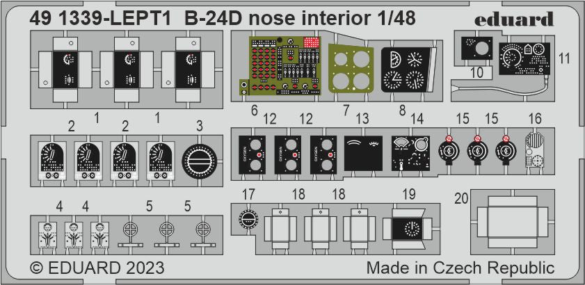 Consolidated B-24D Liberator nose interior (designed to be used with Monogram and Revell kits)