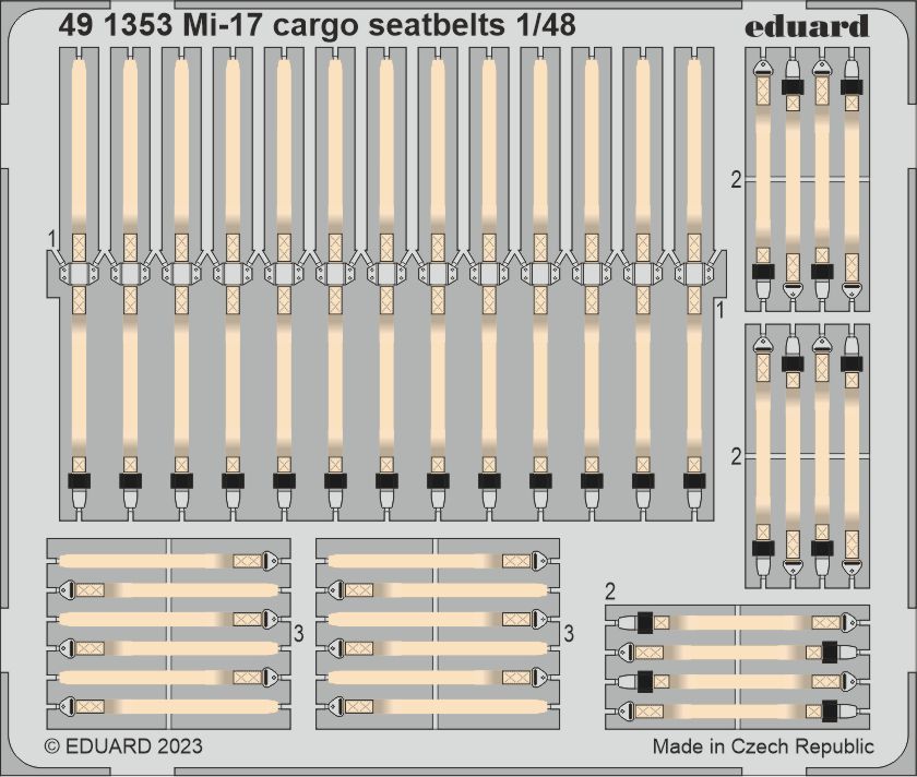 Mil Mi-17 cargo seatbelts (designed to be used with Avant Garde kits)