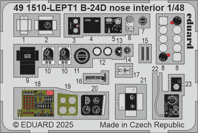 Consolidated B-24D Liberator nose interior 1/48 (designed to be used with Hobby Boss kits)