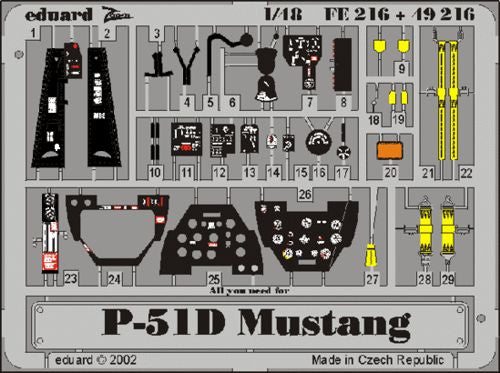 North-American P-51D Mustang PRE-PAINTED IN COLOUR! (designed to be used with Tamiya kits)