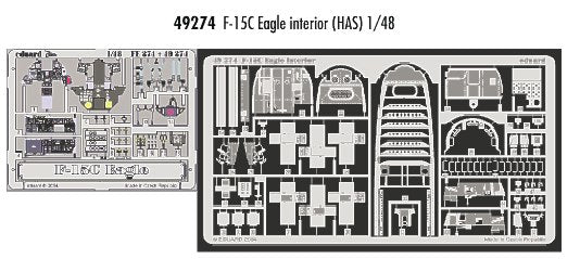 McDonnell F-15C Eagle interior PRE-PAINTED IN COLOUR! (designed to be used with Hasegawa kits)