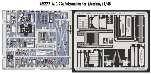 Mikoyan MiG-29A 'Fulcrum' interior PRE-PAINTED IN COLOUR! (designed to be used with Academy kits)