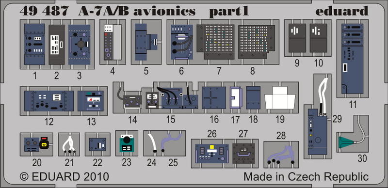 LTV A-7A/A-7B Corsair avionics (designed to be used with Hobby Boss kits)
