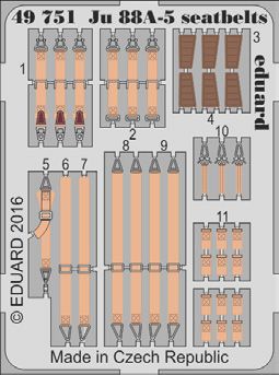 Junkers Ju-88A-5 seatbelts (designed to be used with ICM UA UK kits)