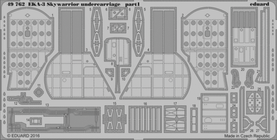 Douglas EKA-3B Skywarrior undercarriage (designed to be used with Trumpeter kits)