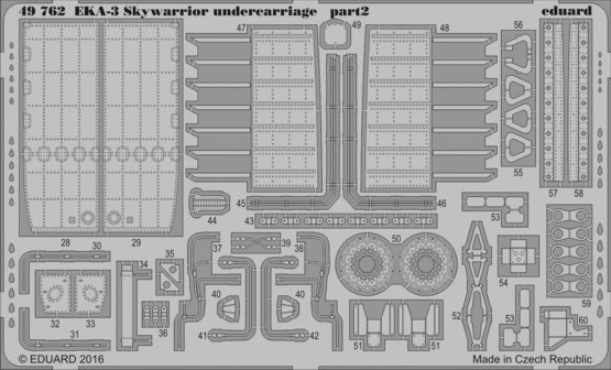 Douglas EKA-3B Skywarrior undercarriage (designed to be used with Trumpeter kits)