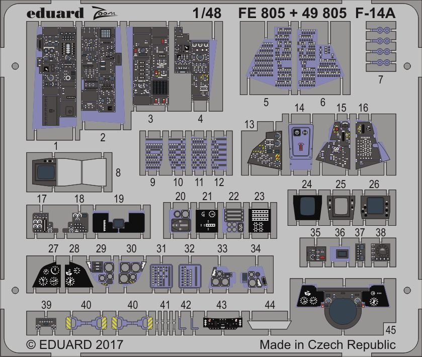 Grumman F-14A Tomcat interior (designed to be used with Tamiya kits)