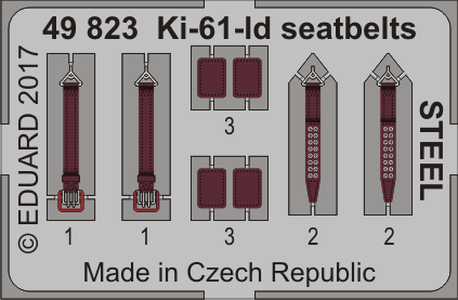 Kawasaki Ki-61-Id Hien seatbelts STEEL (designed to be used with Tamiya kits)