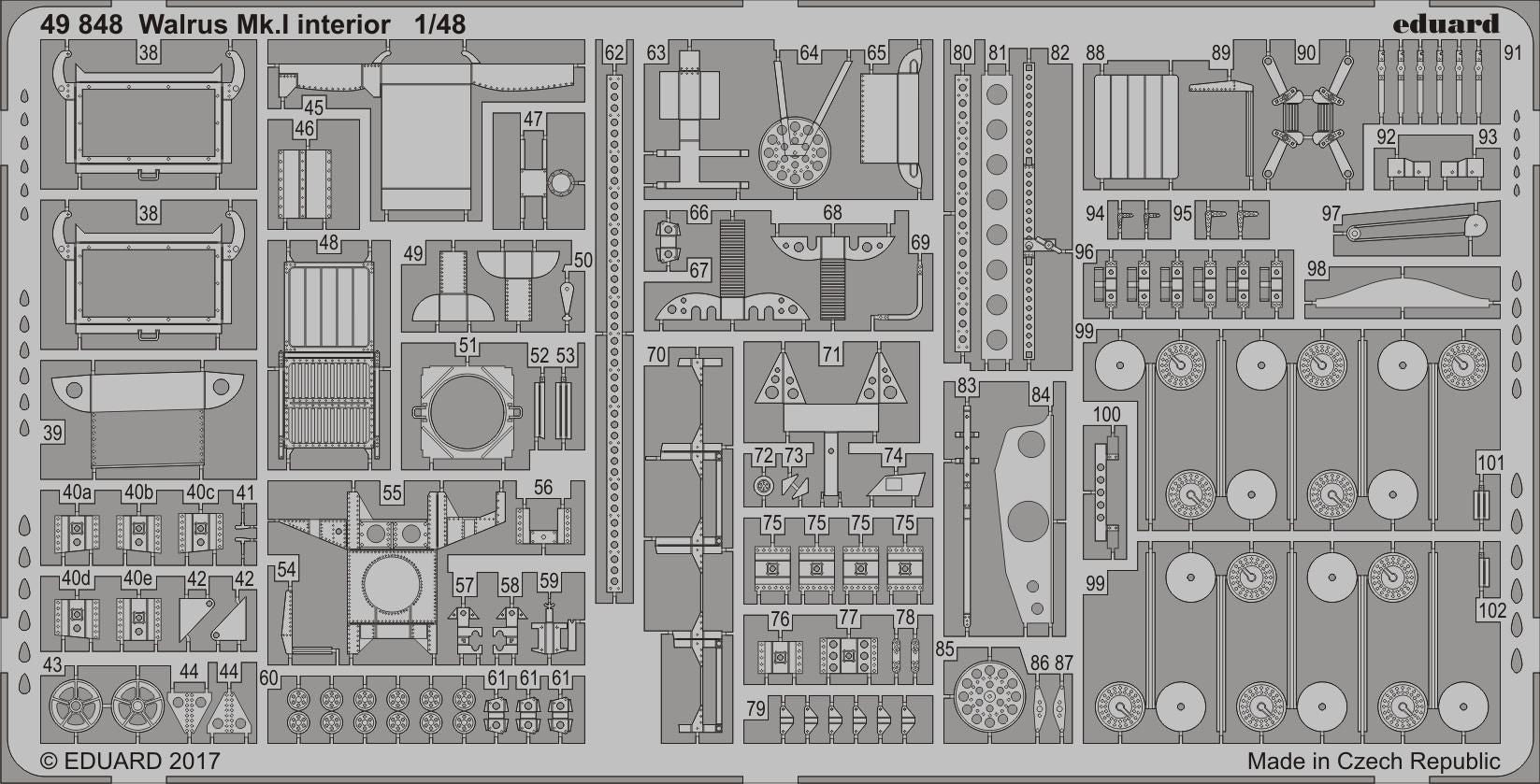RE-RELEASED!!! Supermarine Walrus Mk.I interior 1/48 (designed to be used with Airfix kits)
