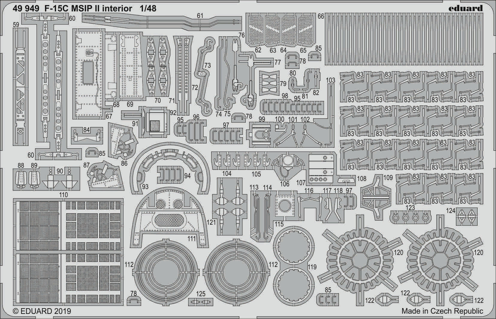 McDonnell F-15C Eagle MSIP II interior (designed to be used with Great Wall Hobby kits)