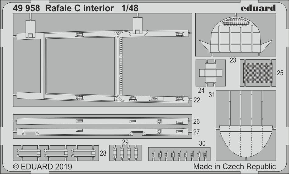 Dassault Rafale C interior (designed to be used with Revell kits)
