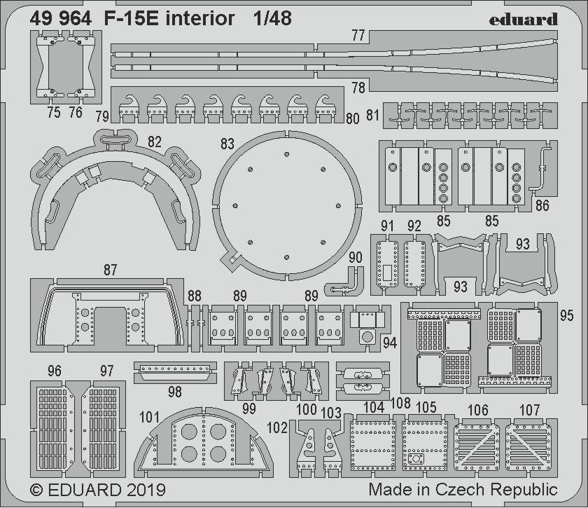 McDonnell F-15E Strike Eagle interior (designed to be used with Great Wall Hobby kits)