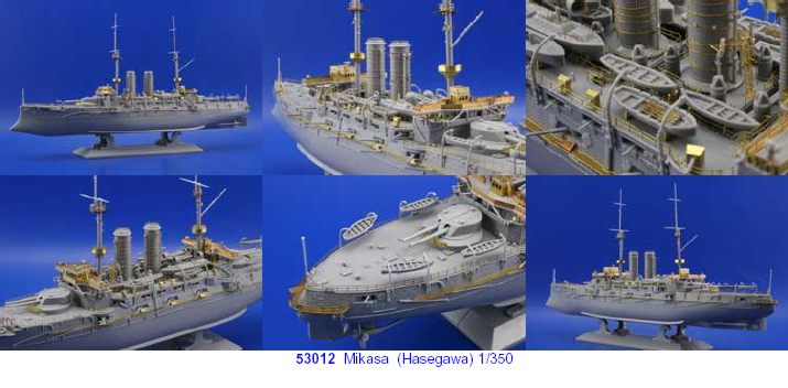 IJN Mikasa Battleship (designed to be used with Hasegawa kits)