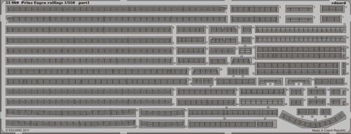 Prinz Eugen 1945 railings (designed to be used with Trumpeter kits)