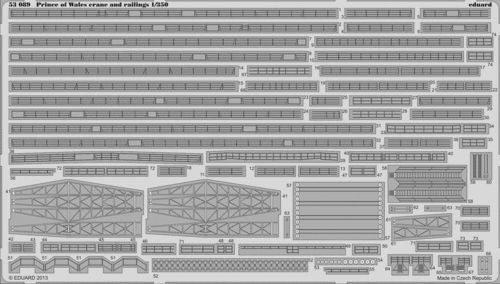 H.M.S. Prince of Wales cranes and railings (designed to be used with Tamiya kits)