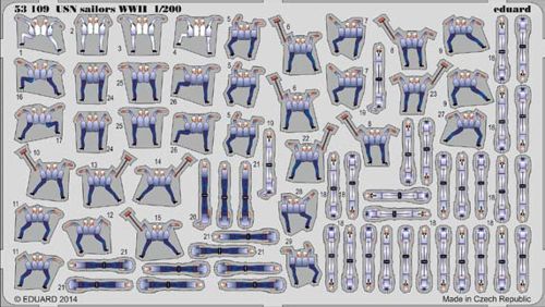 USN sailors WWII Self Adhesive [USS Arizona BB-39 1941] (designed to be used with Trumpeter kits) {Now out of production. Only available whilst Eduard have stock}