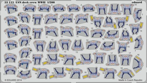 USN deck crew WWII (self adhesive)[USS Arizona BB-39 1941] (designed to be used with Trumpeter kits) {Now out of production. Only available whilst Eduard have stock}