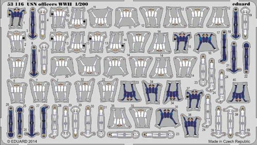 USN officers WWII (self adhesive) [USS Arizona BB-39 1941] (designed to be used with Trumpeter kits) {Now out of production. Only available whilst Eduard have stock}