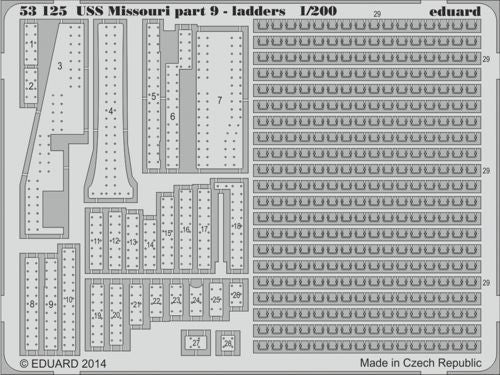 USS Missouri BB-63 part 9 - ladders (designed to be used with Trumpeter kits)