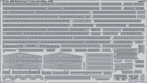 H.M.S. King George V cranes & railings (designed to be used with Tamiya kits)