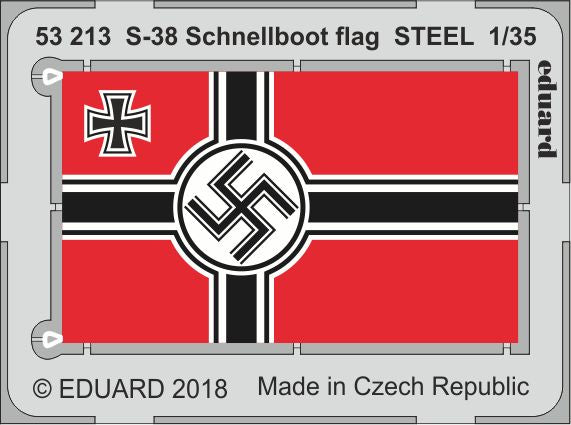 Schnellboot S-38 flag STEEL (designed to be used with Italeri kits)