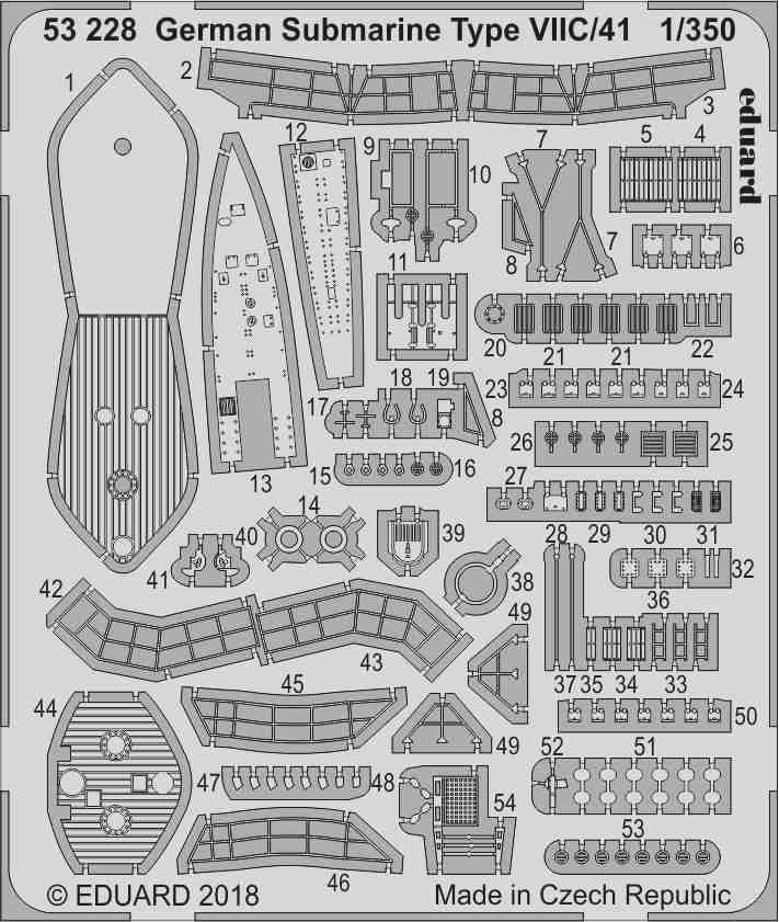 German Submarine Type VIIC/41 (designed to be used with Revell kits)
