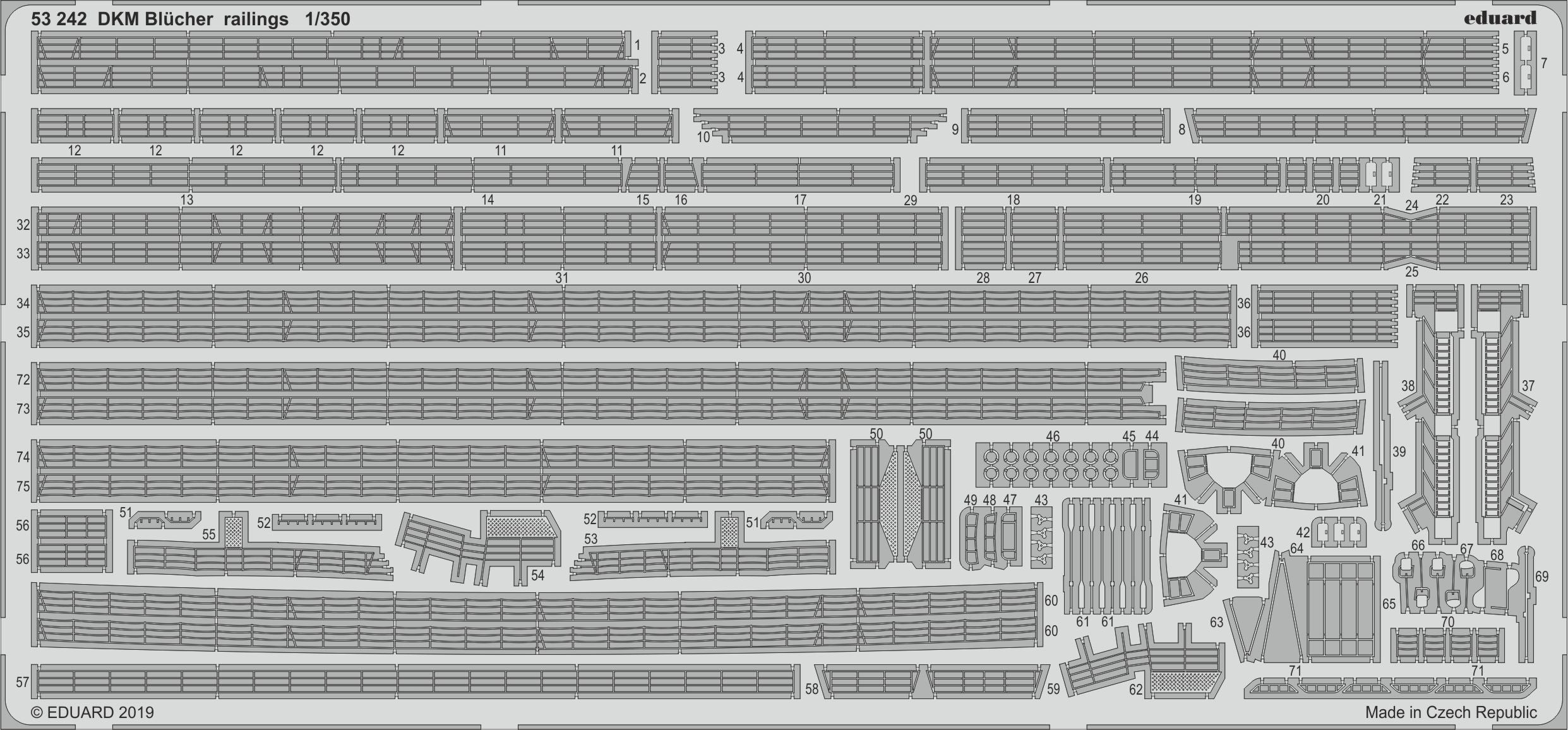 DKM Blücher railings (designed to be used with Trumpeter kits)