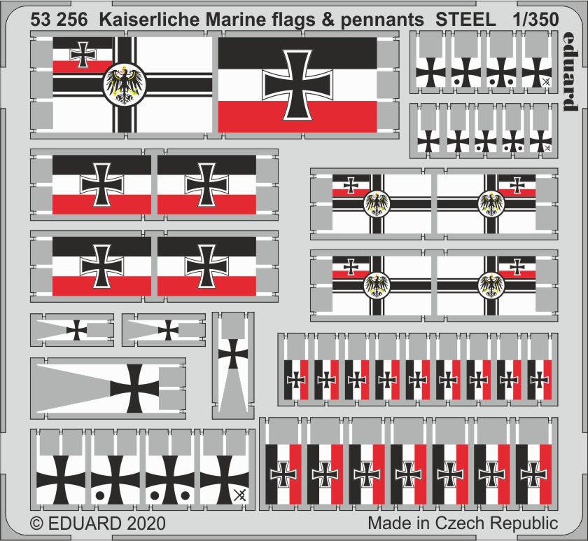 Kaiserlische Marine flags & pennants STEEL 1/350