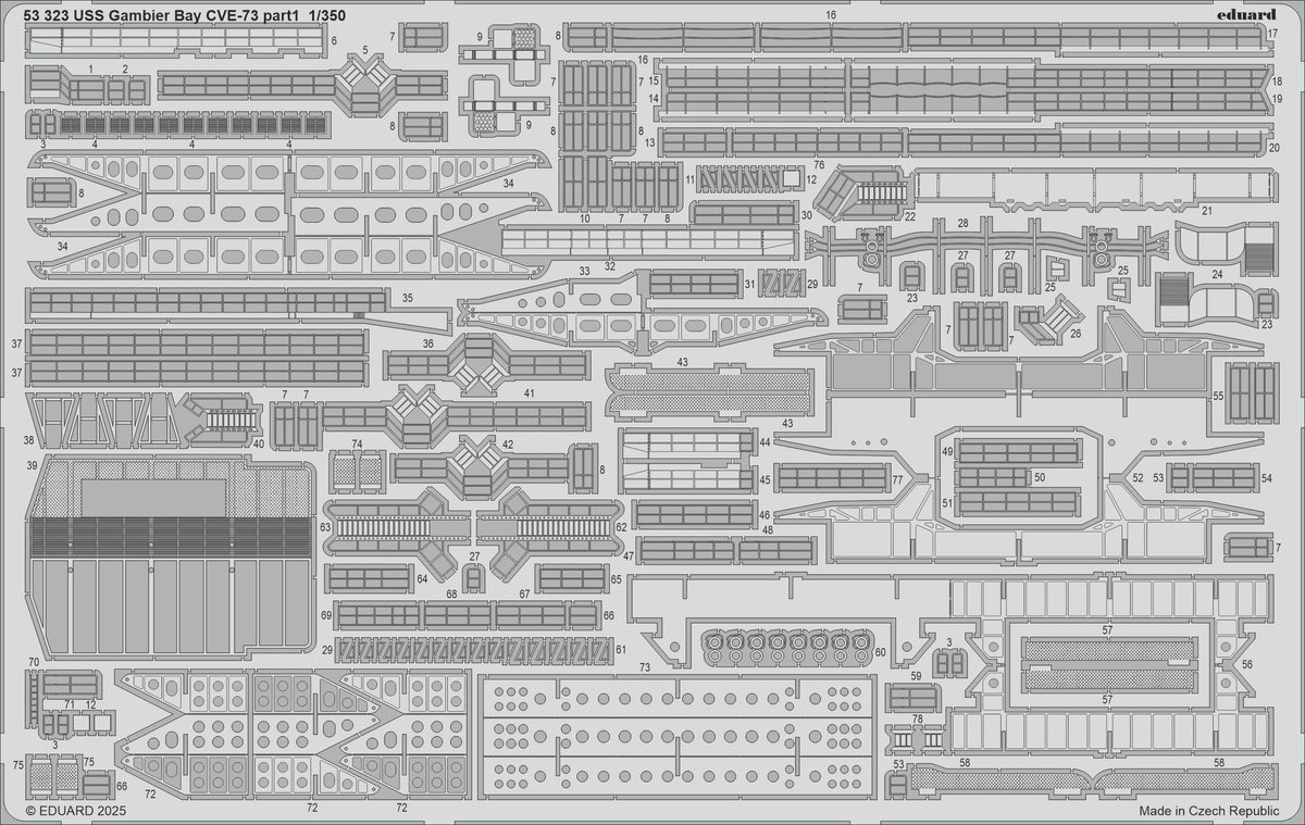 USS Gambier Bay CVE-73 part 1 1/350 (designed to be used with Hasegawa kits)