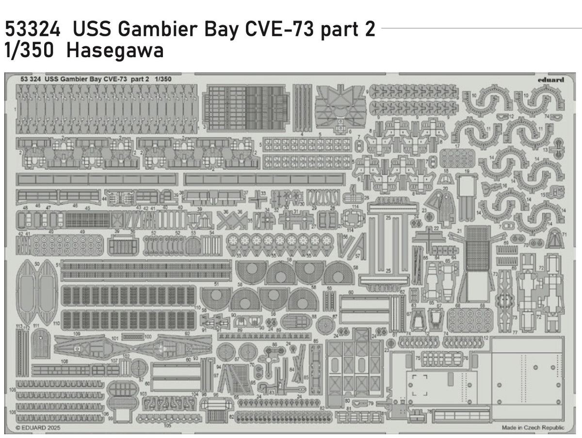 USS Gambier Bay CVE-73 part 2 1/350 (designed to be used with Hasegawa kits)
