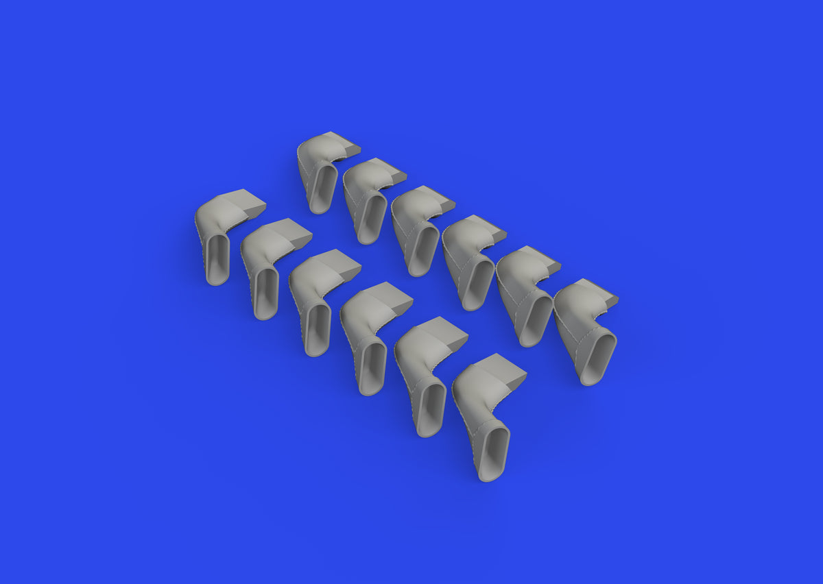 Supermarine Spitfire Mk.IXc exhaust fishtail (3D-Printed) 1/24 (designed to be used with Airfix kits)
