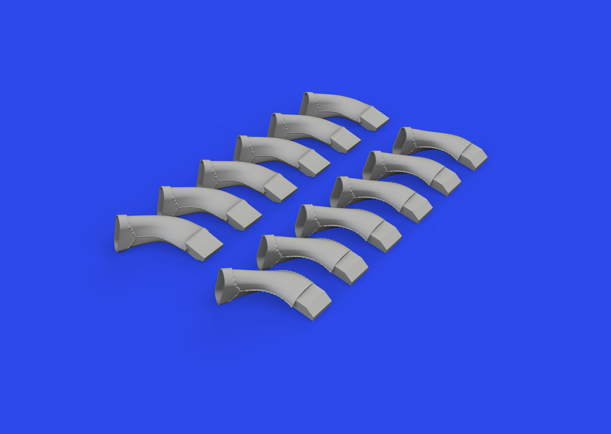 Supermarine Spitfire Mk.IXc exhaust fishtail (3D-Printed) 1/24 (designed to be used with Airfix kits)