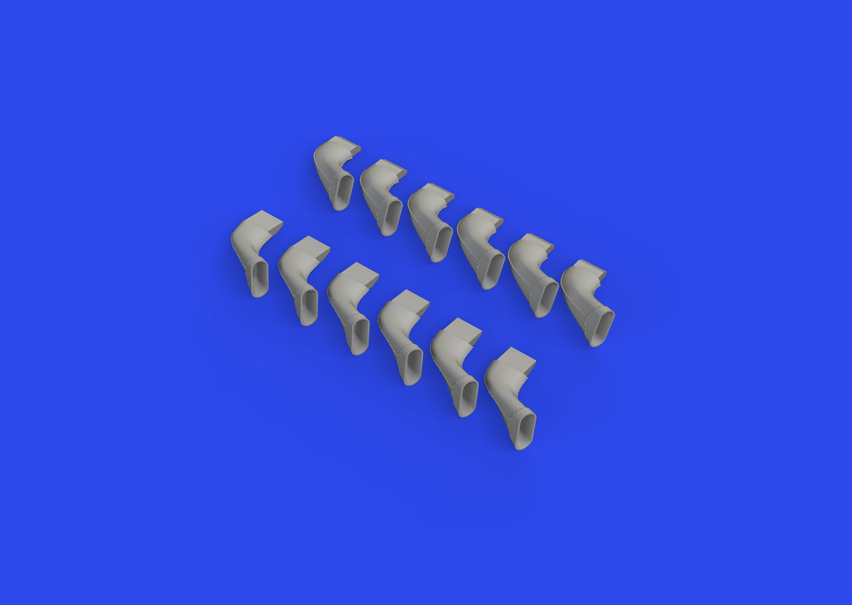 Supermarine Spitfire Mk.IXc exhaust fishtail (3D-Printed) 1/24 (designed to be used with Airfix kits)