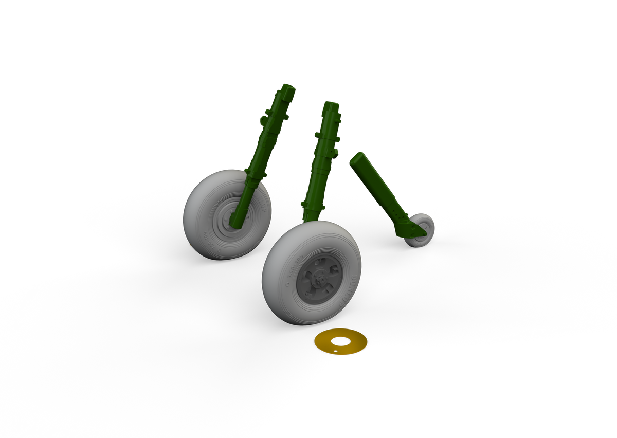 Supermarine Spitfire Mk.IXc wheels 5 spoke 1/24 (designed to be used with Airfix kits)