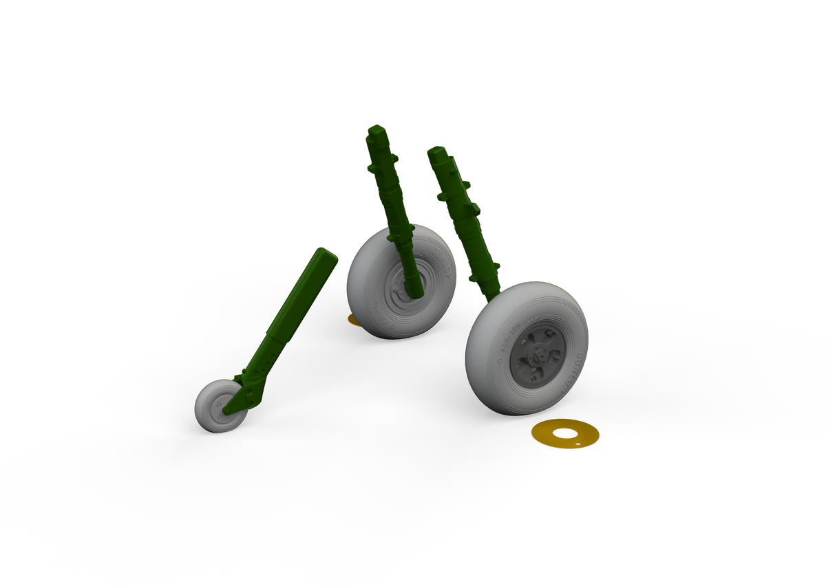 Supermarine Spitfire Mk.IXc wheels 5 spoke 1/24 (designed to be used with Airfix kits)