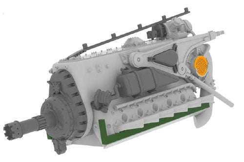 Messerschmitt Bf-109G-6 engine (designed to be used with Revell kits)