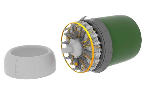 Boeing B-17G Flying Fortress engine No. 1 left outer engine (designed to be used with Hong Kong Models kits) (Eduard sold out August 3rd 2021) (Eduard sold out August 2025)