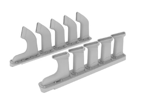 de Havilland Mosquito Mk.VI exhaust stacks (designed to be used with Tamiya kits)