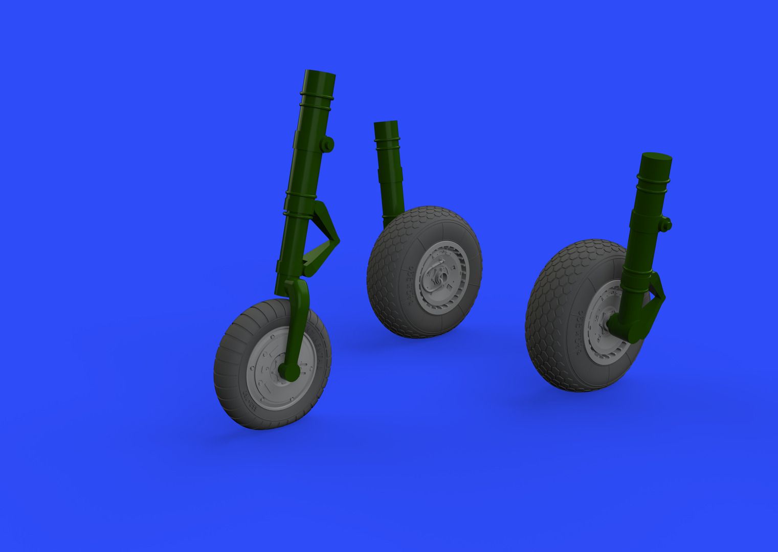 Messerschmitt Me-262 wheels with weighted tyre effect (designed to be used with Revell kits) [Me-262A-1a Me-262B-1a/U1 Me-262B-1]