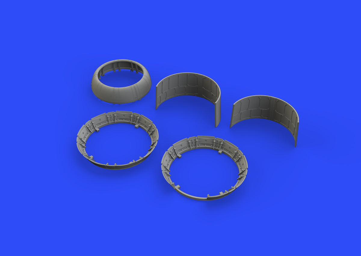 Vought F4U-1 Corsair cowling with alternate cooling flaps (designed to be used with Tamiya kits)