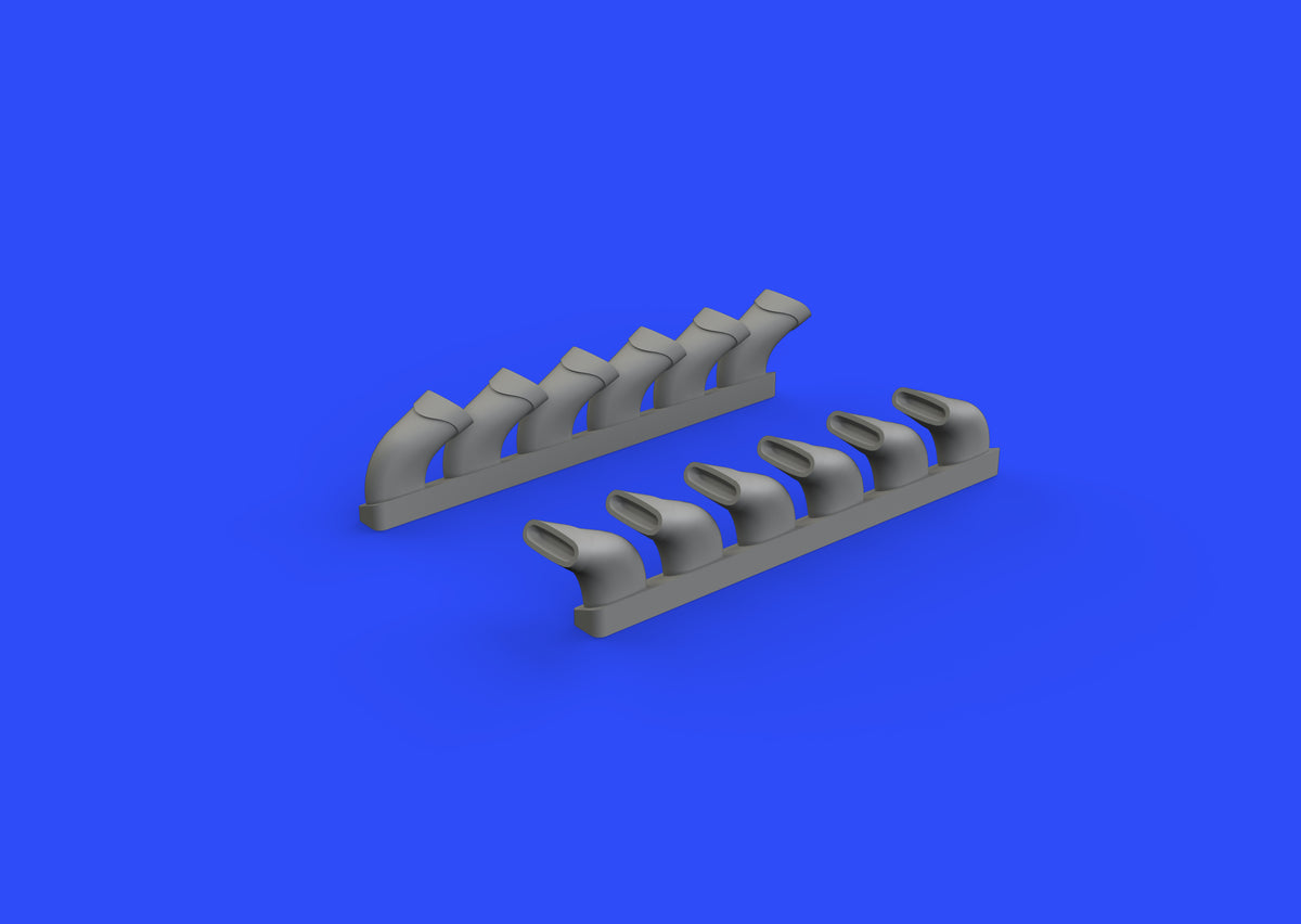 Supermarine Spitfire Mk.IXc exhaust stack - fishtail (designed to be used with Revell kits)